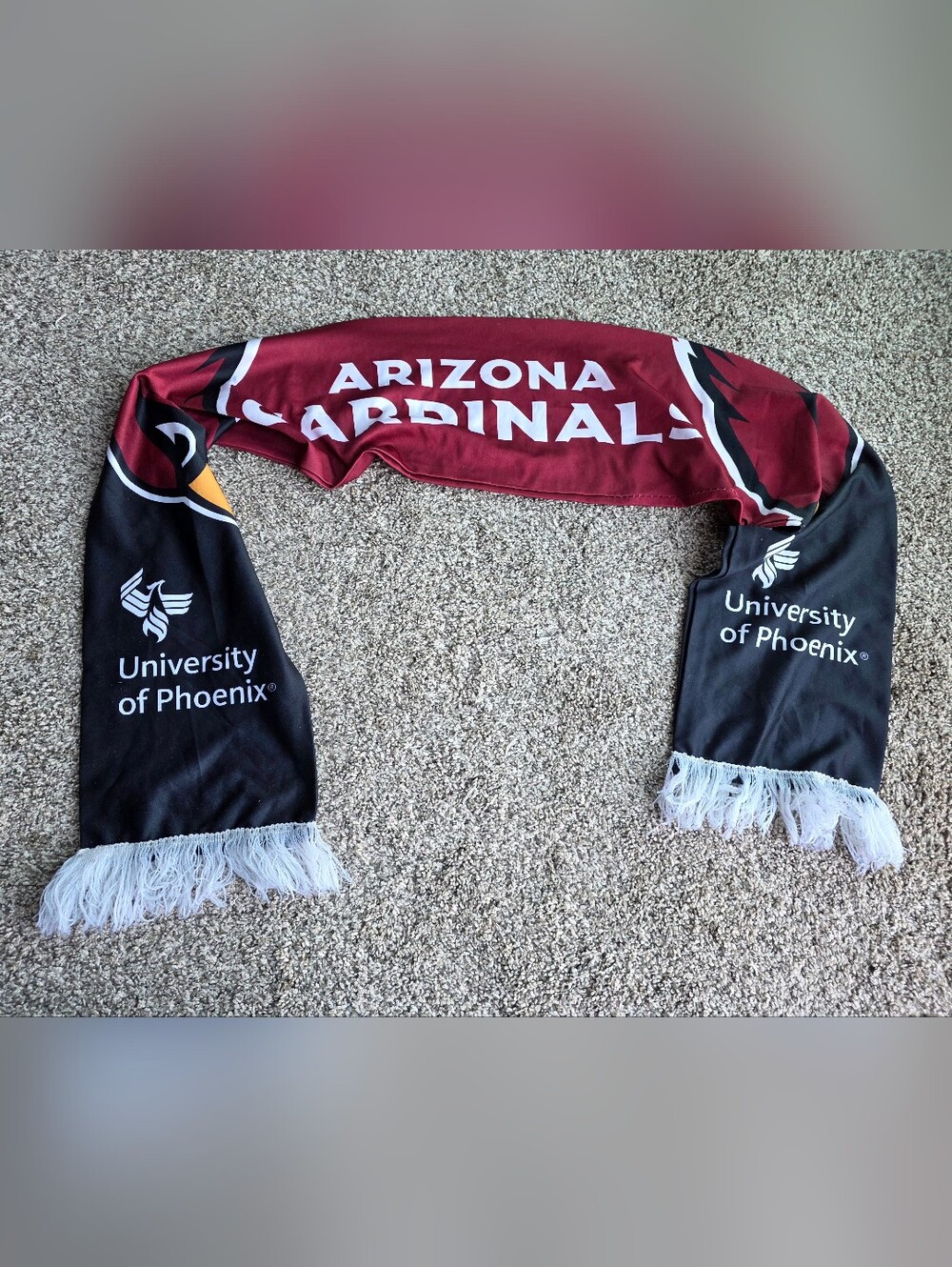 Arizona Cardinals x University of Phoenix Maroon and Black Fan Scarf